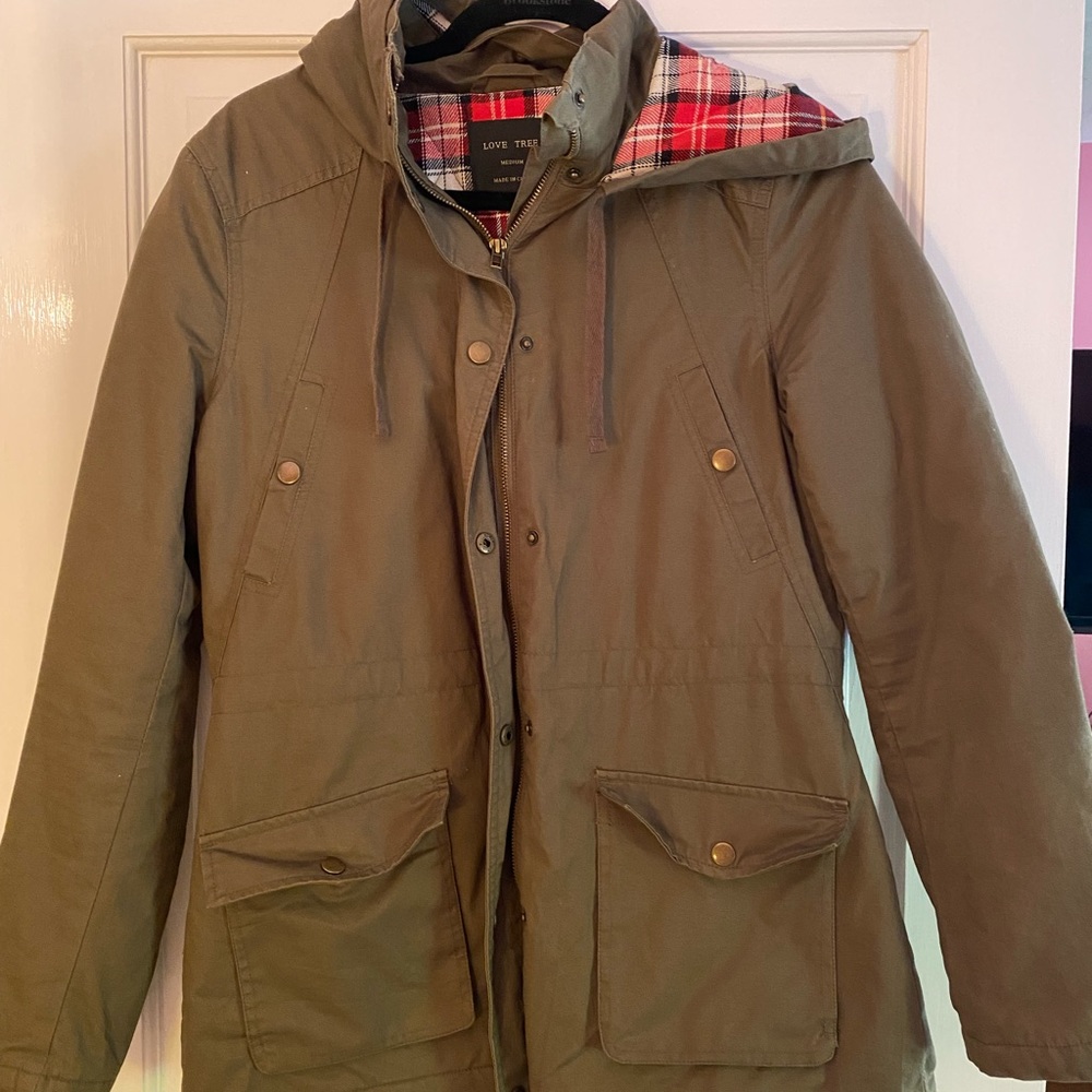 Hunter green fall jacket
